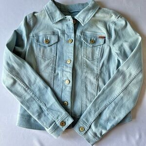 Isaac Mizrahi Women's Denim Jacket Preloved Blue Size 2